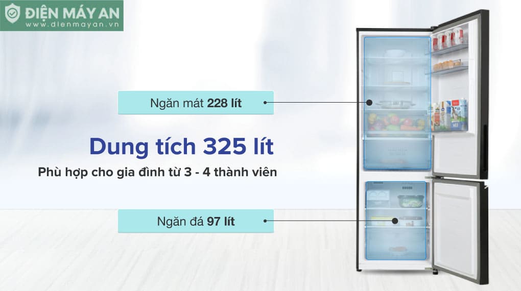 Tủ lạnh Panasonic Inverter 325 lít NR-BC361VGMV